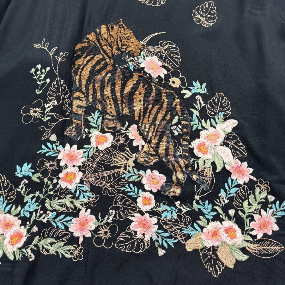 Johnny Was Catarina Tiger Kimono Women's Size Large - Picture 5 of 15